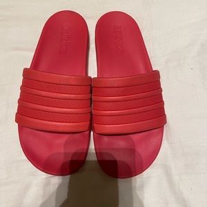 Adidas adilette slides (raspberry color)